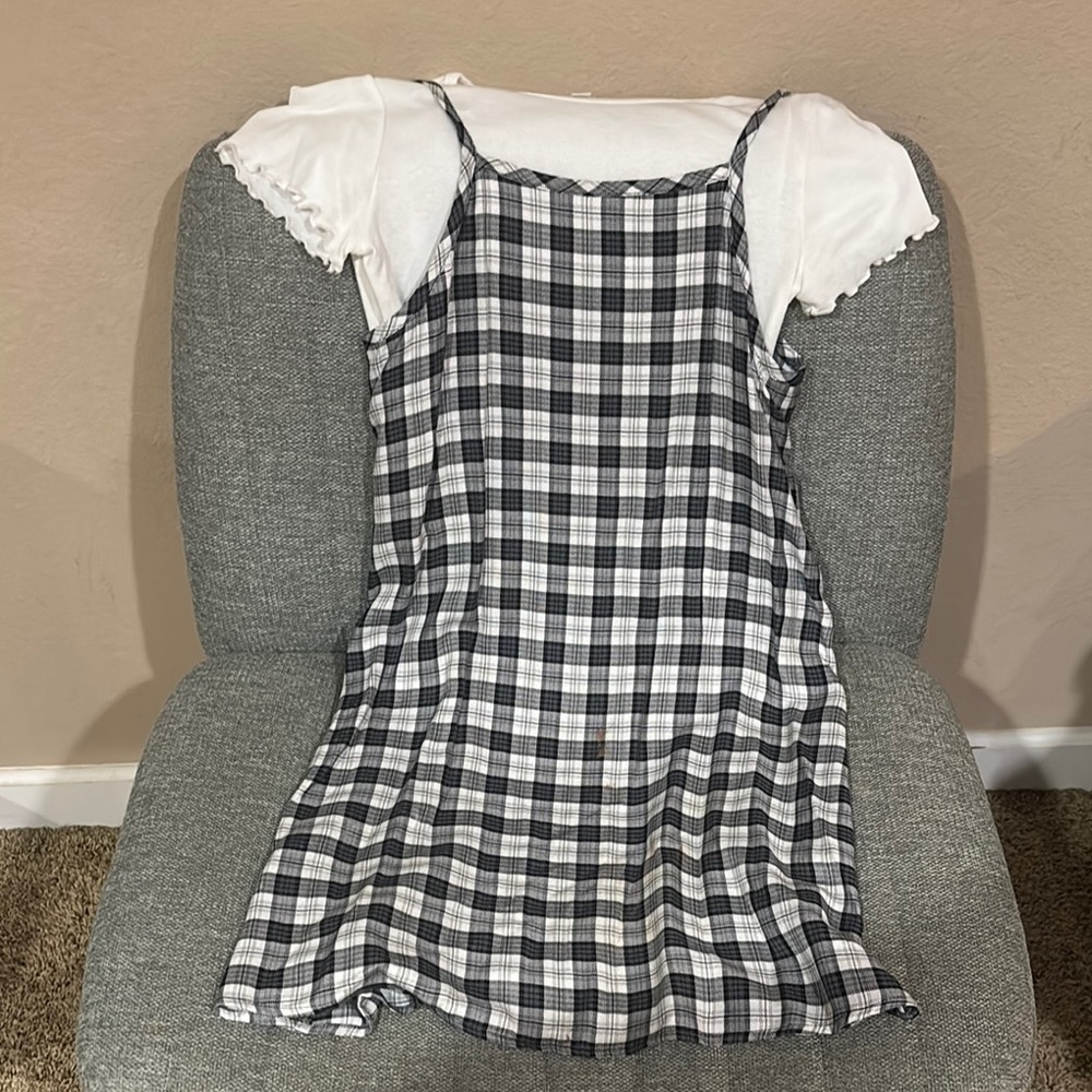 Art Class Black and White Sleeveless Sundress